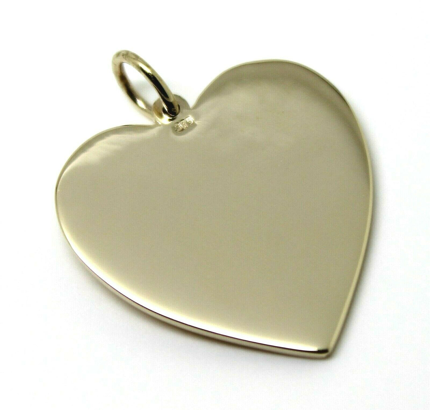 New Genuine 375 9ct Yellow Or Rose Or White Gold Large Heart Shield Pendant