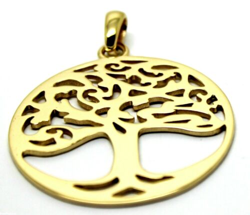 Genuine Heavy Solid 9ct Yellow Or Rose Or White Gold Tree Of Life Large Pendant