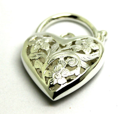 Kaedesigns New Sterling Silver Largest Heavy Large Heart Locket Padlock Filigree