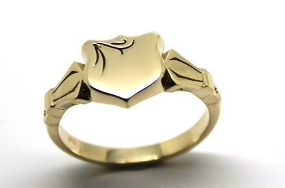 Kaedesigns Genuine Solid 9ct 9kt Yellow, Rose or White Gold Shield Signet Ring Size X