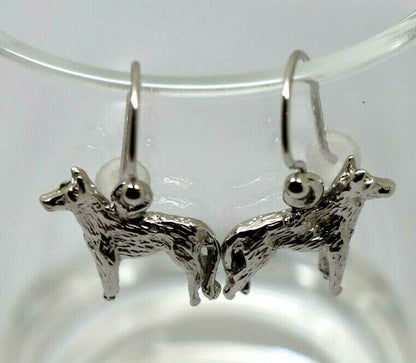 Kaedesigns Genuine New 9ct 9k Solid Yellow, Rose or White Gold German Shepherd Earrings