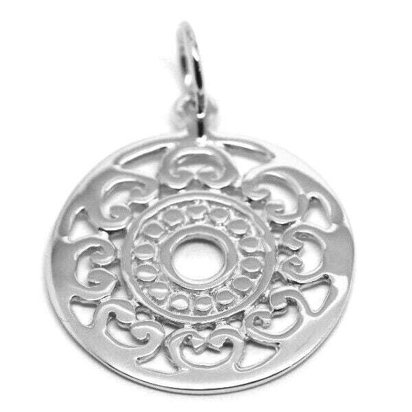 Kaedesigns Genuine New Genuine 9ct Yellow, Rose or White Gold Circle Filigree Pendant