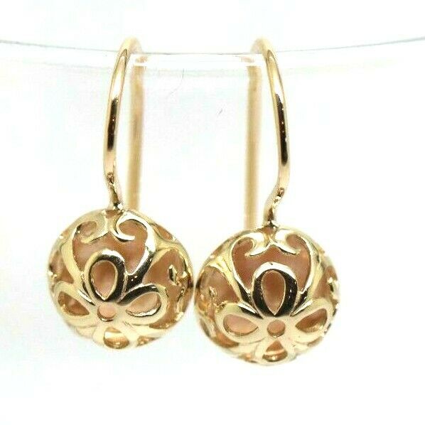 Kaedesigns New 9ct Yellow, Rose or White Gold 10mm Half Ball Hook Filigree Earrings