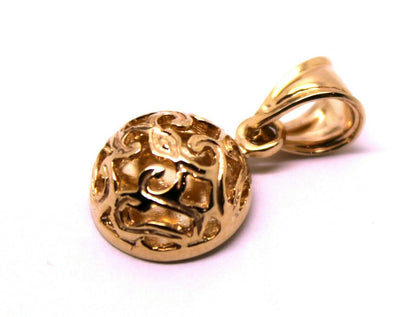 Kaedesigns, 9ct Yellow Gold or White Gold or Rose Gold Filigree Half Ball Pendant