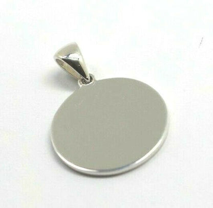 Sterling Silver 925 16mm Disc Pendant or Charm Engraving Available