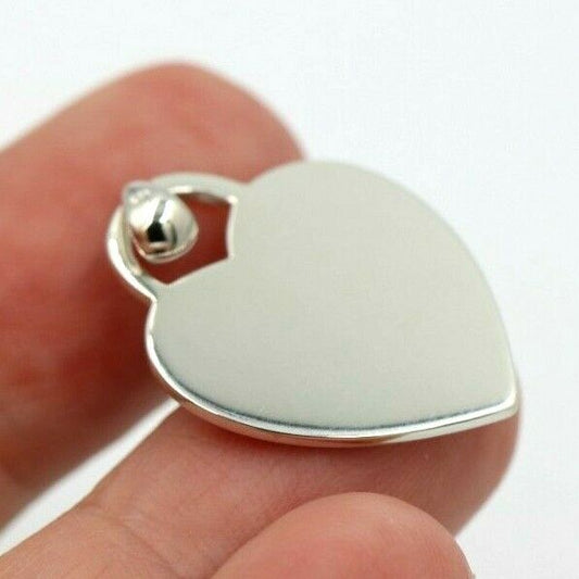 Sterling Silver Heart Shield Disc Pendant Or Charm Engravable