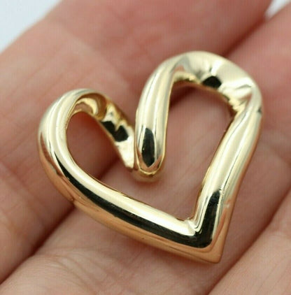 Kaedesigns New Full Solid 9ct 9K Genuine Yellow, Rose Or White Gold Heart Pendant 261