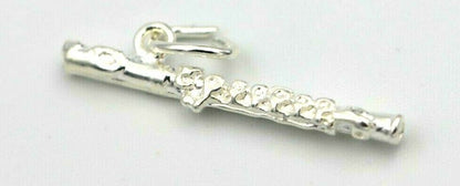 Genuine New Sterling Silver 925 Solid Flute Pendant or Charm