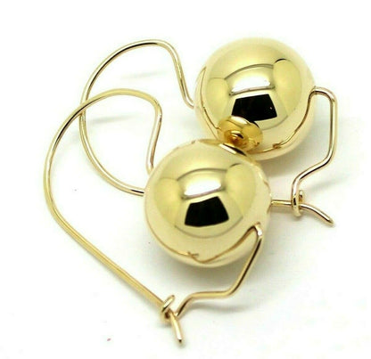 Kaedesigns, 9ct Yellow Or White Or Rose Gold 375 16mm Full Ball Hook Earrings