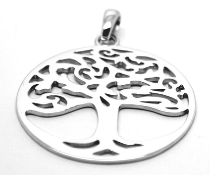 Heavy Solid 9ct Yellow Or Rose Or White Gold Large Tree Of Life Large Pendant