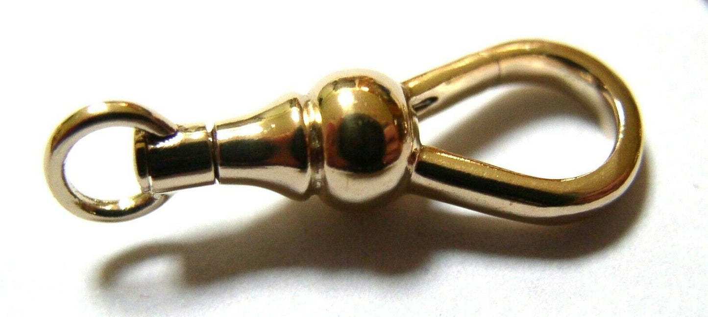 Genuine 18ct, 9ct Yellow or Rose Gold Ball Swivel Clasp 19mm, 22mm or 24mm