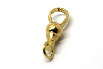 Genuine 18ct, 9ct Yellow or Rose Gold Ball Swivel Clasp 19mm, 22mm or 24mm