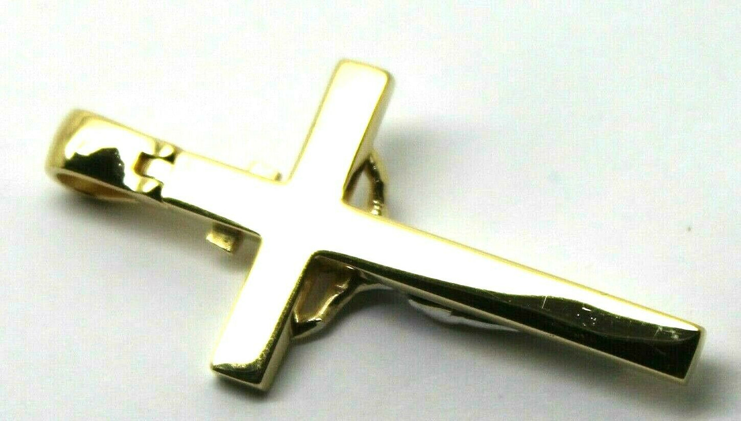 Genuine 18ct 750 Yellow & White Gold Full Solid Heavy Crucifix Cross Pendant