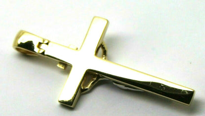 Genuine 18ct 750 Yellow & White Gold Full Solid Heavy Crucifix Cross Pendant