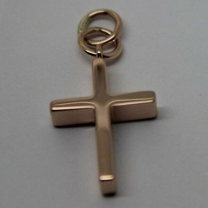 Kaedesigns, Genuine Solid Thin 9ct 9K Yellow, Rose or White Gold Plain Cross Pendant Double Bail