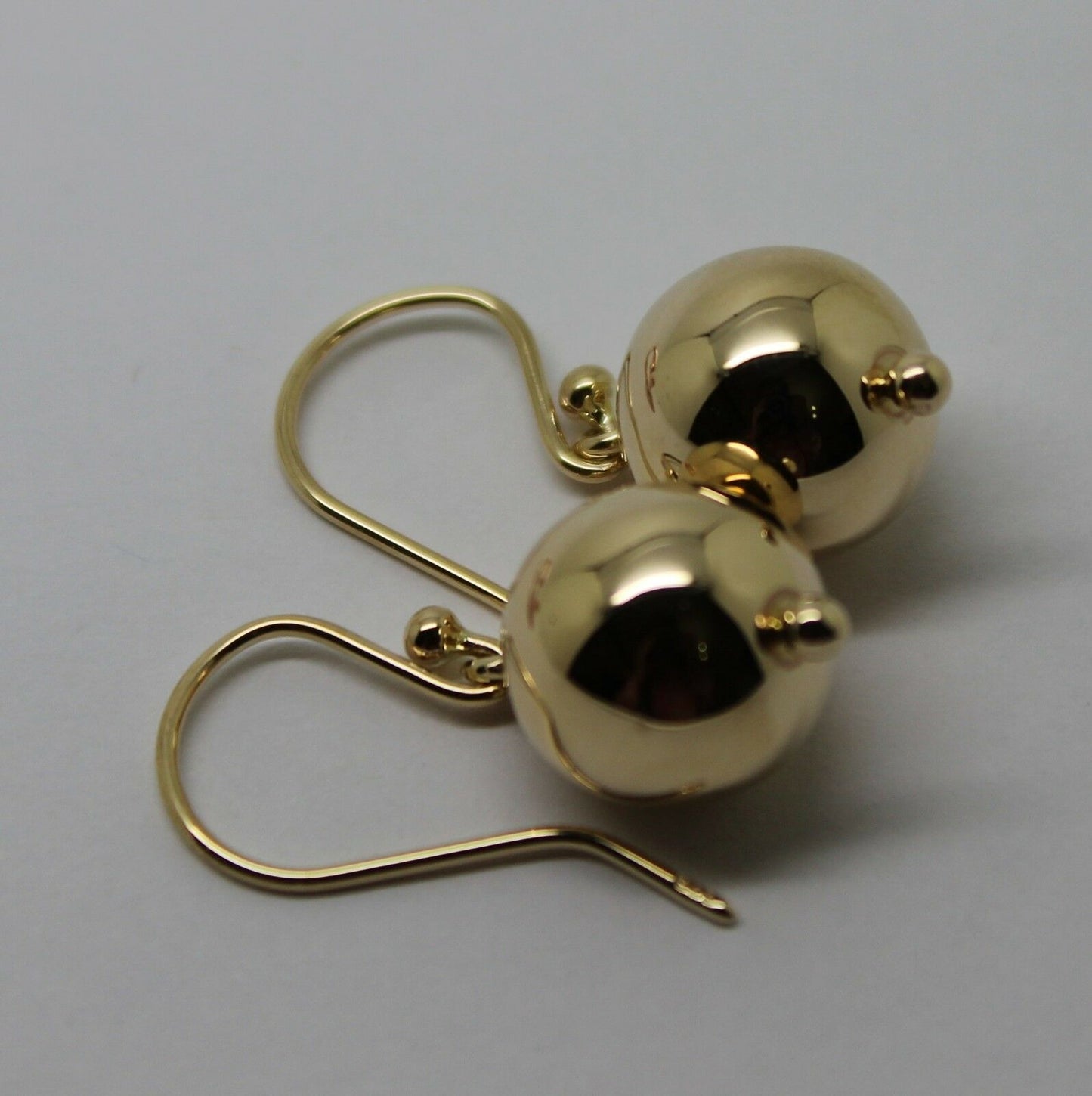 Kaedesigns 9ct Yellow Or White Or Rose Gold 12mm Hook Euro Ball Drop Earrings