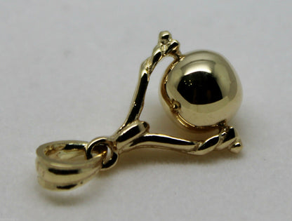 Kaedesigns, New 9ct 9K Solid Genuine Yellow, Rose or White Gold 8mm Euro Ball Spinner Pendant