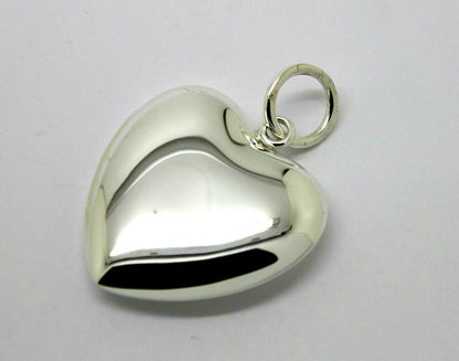 Genuine New Sterling Silver 925 Medium Bubble Heart Pendant