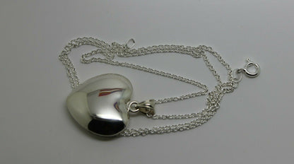 Kaedesigns New Sterling Silver Bubble Heart Pendant + 55cm Necklace