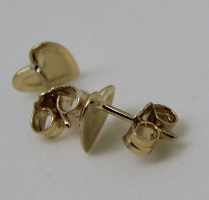 Kaedesigns New 9ct 9Kt Solid Yellow, Rose or White Gold Stud Small Heart Earrings