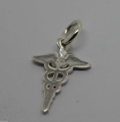 Genuine  9ct Yellow or Rose or White Gold or Silver Small Serpent Medical Alert pendant