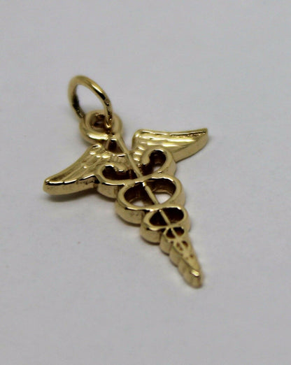 Genuine  9ct Yellow or Rose or White Gold or Silver Small Serpent Medical Alert pendant