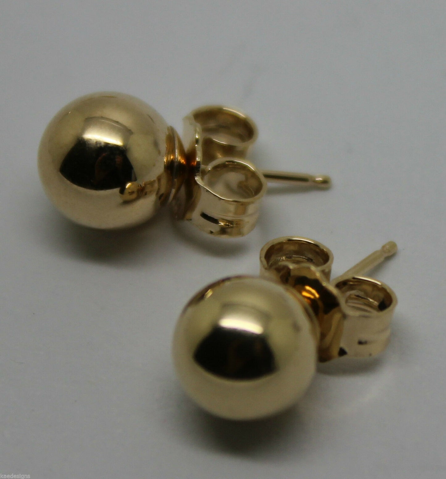 New Kaedesigns Genuine 14ct Solid Yellow Gold 5mm Stud Ball Earrings