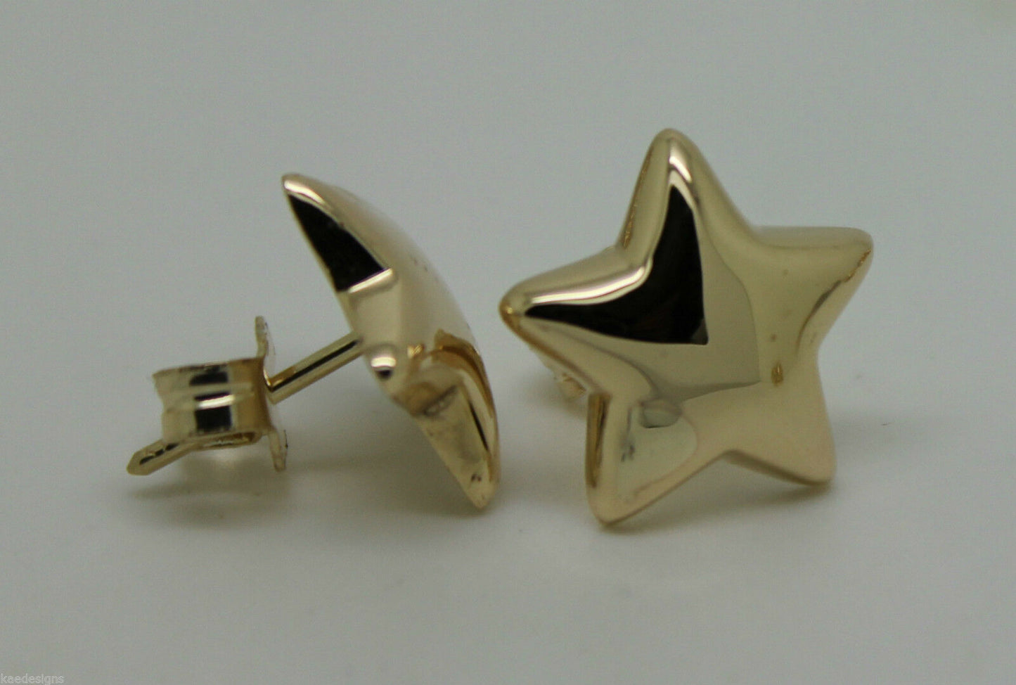 Kaedesigns, 9ct Yellow Or White Or Rose Gold Bubble Drop Star Stud Earrings