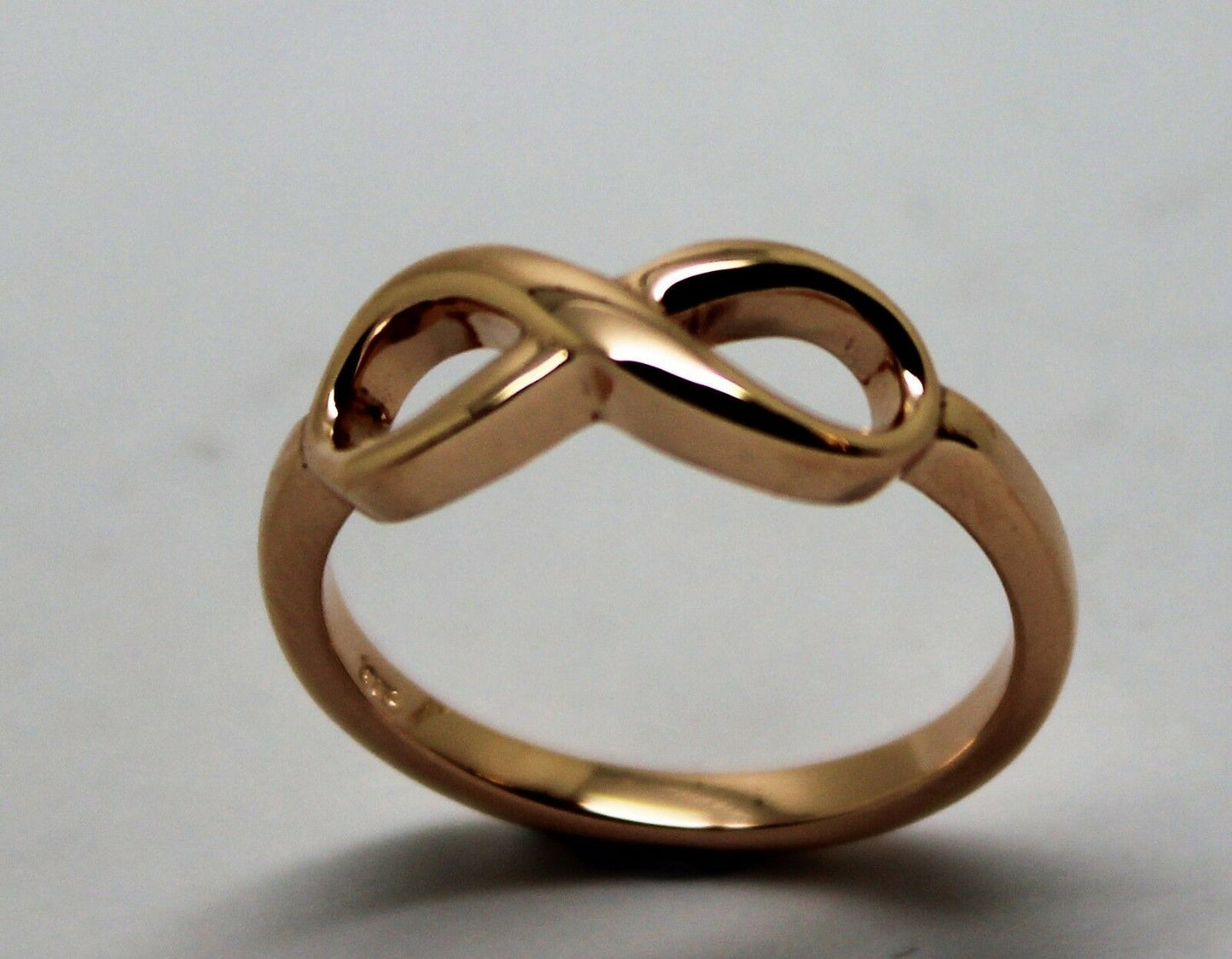 Kaedesigns, Genuine Solid Delicate Genuine 9ct Yellow, Rose & White Gold Infinity Ring Size K