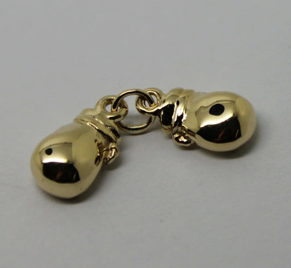 Solid 9ct Yellow or Rose or White Gold Small 2 x Boxing Gloves Pendant 1 PAIR