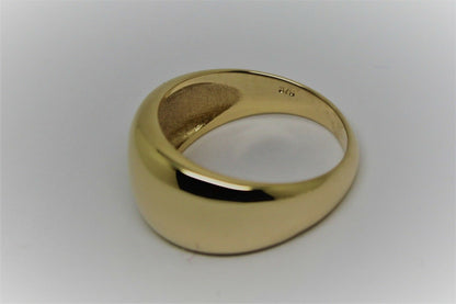 Genuine Solid 9ct Yellow, Rose or White Gold High 10mm Dome Ring Size U