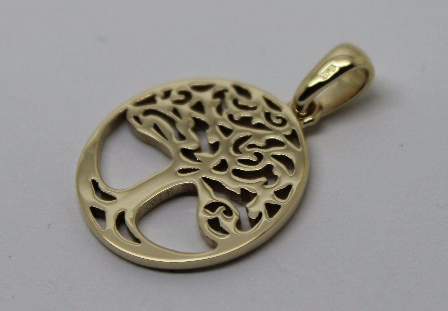 Kaedesigns New Genuine 9ct Yellow, Rose or White Gold Oval Filigree Tree Of Life Pendant