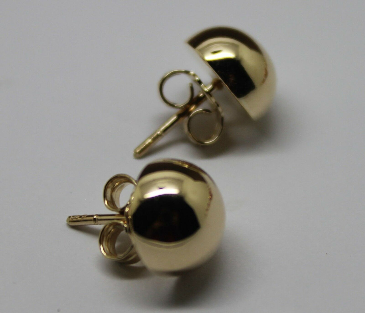 Genuine 9ct 9K Solid Yellow, Rose or White Gold 10mm Stud Half Ball Earrings