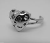 Kaedesigns Genuine New Solid 925 Sterling Silver Heart Star Toe Ring 232
