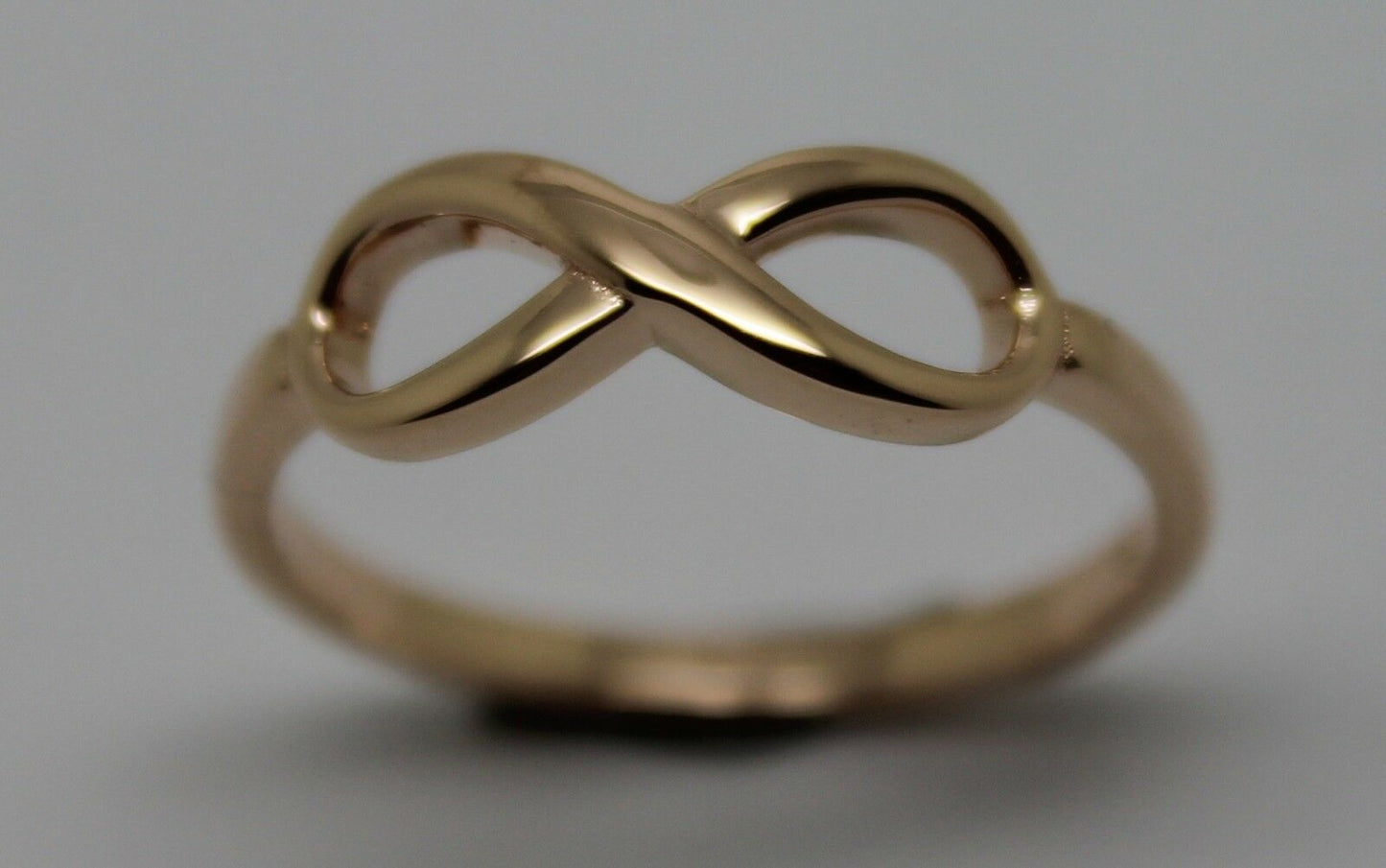 Genuine New 9ct Yellow, Rose or White Gold Solid Infinity Ring Size S / 9 1/8