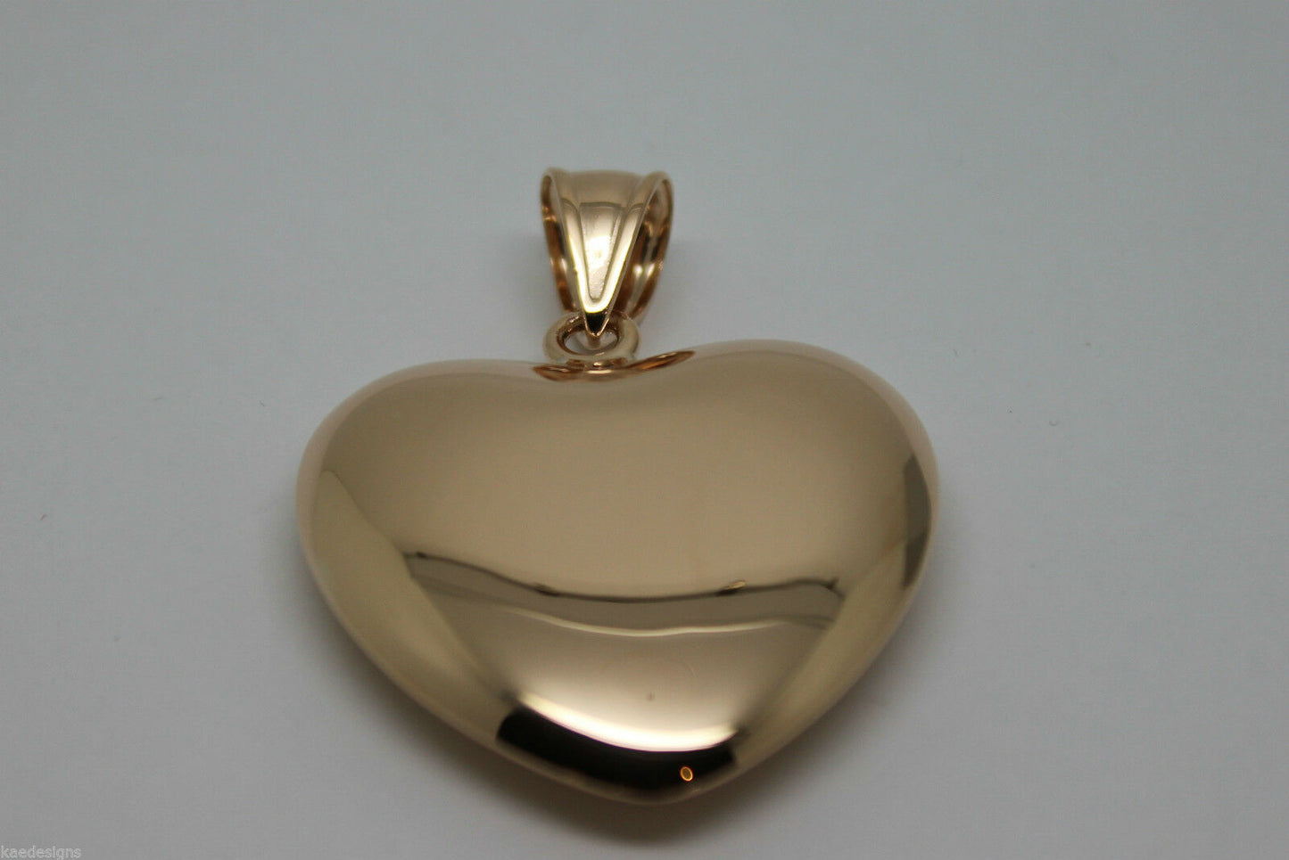 Kaedesigns, Huge Genuine 9ct 9kt Extra Large Bubble Yellow, Rose or White Gold Heart Pendant