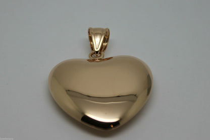 Kaedesigns, Huge Genuine 9ct 9kt Extra Large Bubble Yellow, Rose or White Gold Heart Pendant