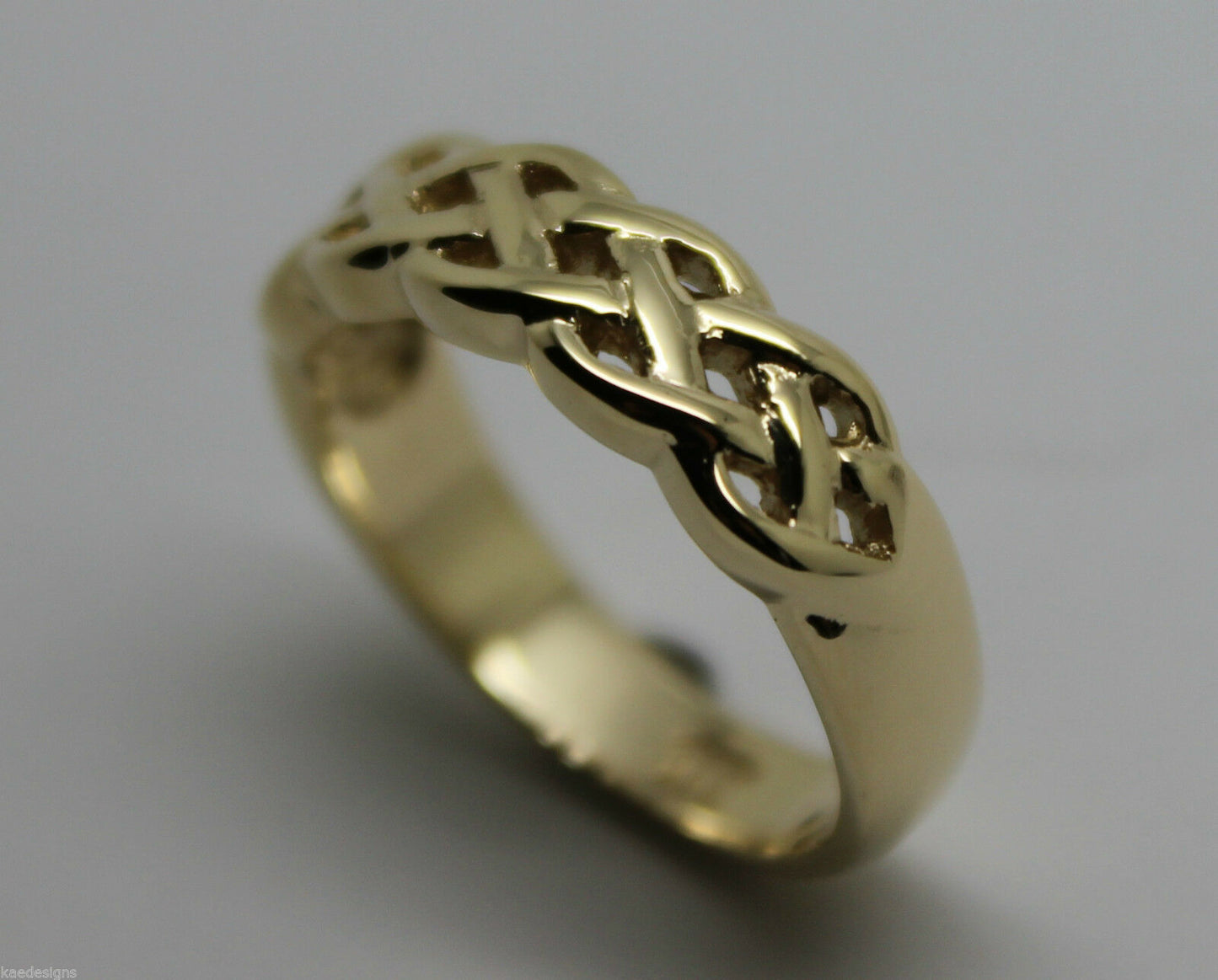 Kaedesigns,Genuine 9ct White, Rose Or White Gold Large Celtic Ring In Your Size