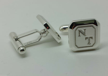 Kaedesigns, Genuine Solid Sterling Silver, 925 Custom Made Heavy Cuff Links