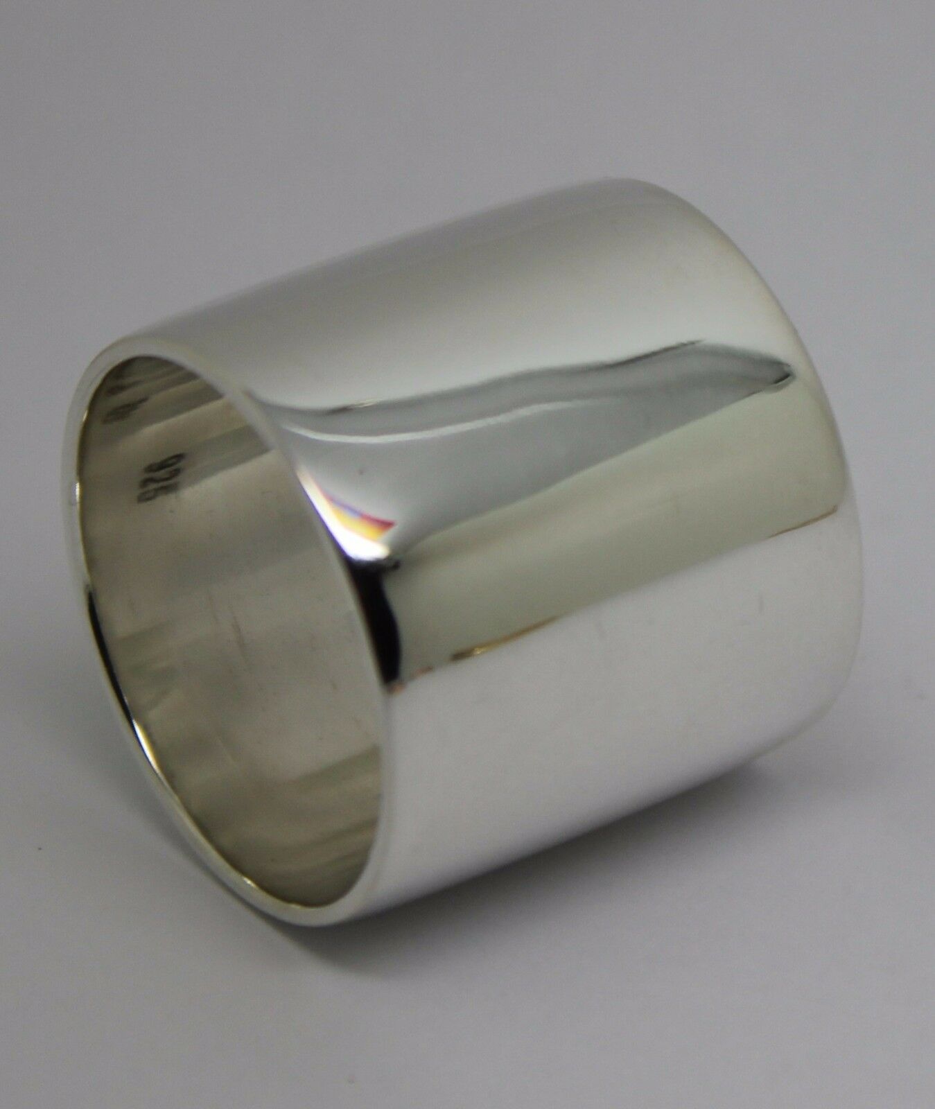 Heavy Sterling Silver Full Solid 23mm Extra Wide Band Ring Size Z + 2