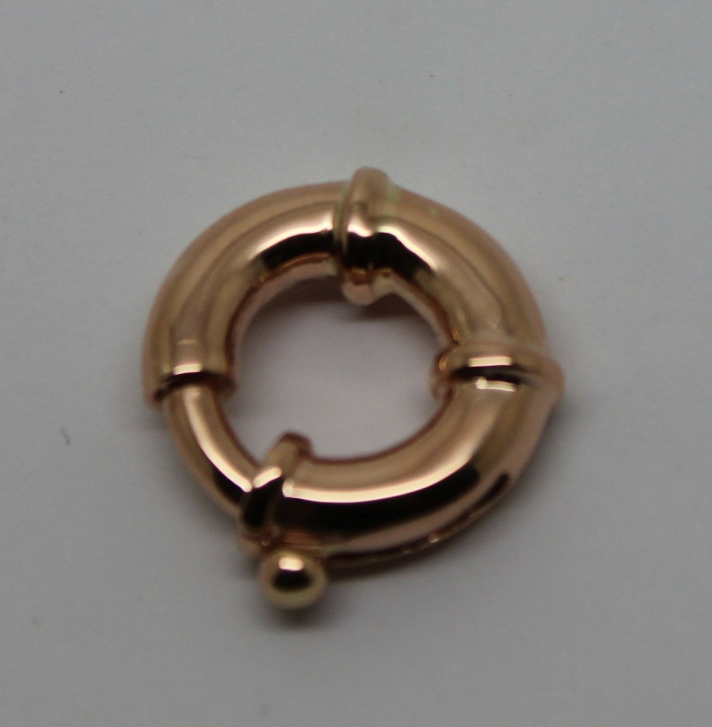 Genuine Heavy 18mm 9ct 375 Large Rose Gold Bolt Ring Clasp