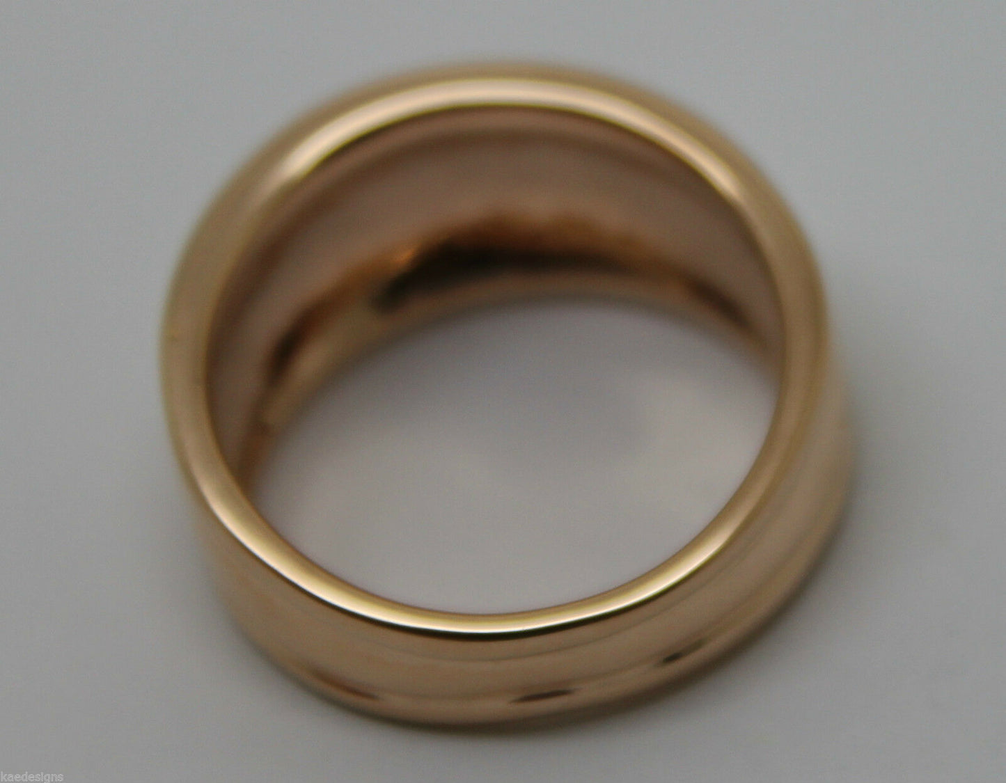 Genuine 9ct 9kt 375 Full Solid Yellow, Rose or White Gold Thick Dome Ring 10mm Wide Size Q / 8