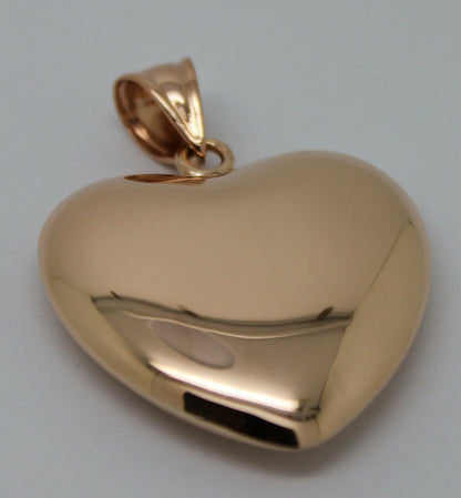 Kaedesigns, Huge Genuine 9ct 9kt Extra Large Bubble Yellow, Rose or White Gold Heart Pendant