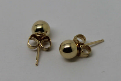 Kaedesigns New 14ct Yellow Gold 5mm Stud Ball Earrings