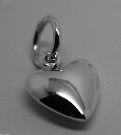 Kaedesigns Genuine 925 Small Solid Sterling Silver Bubble Heart Charm or Pendant