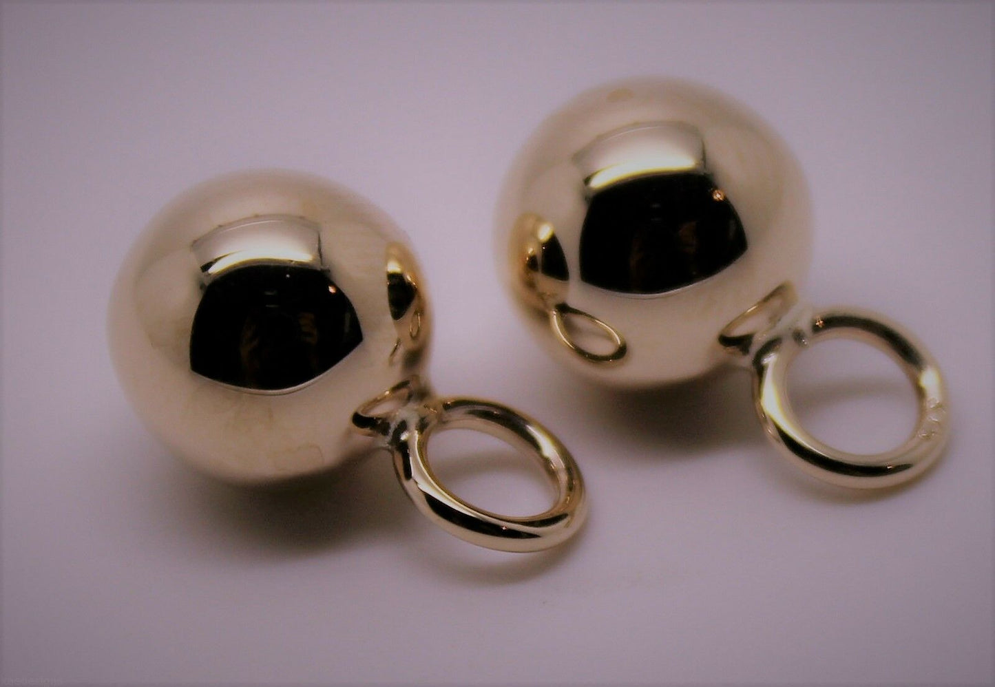 Kaedesigns New Genuine 9ct Yellow, Rose or White Gold 10mm Ball Plain Balls For Charm Earrings