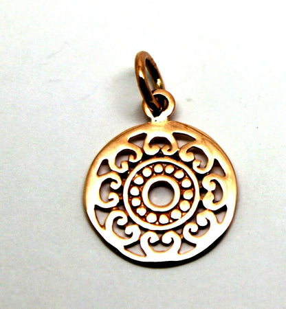 Kaedesigns Genuine New Genuine 9ct Yellow, Rose or White Gold Circle Filigree Pendant