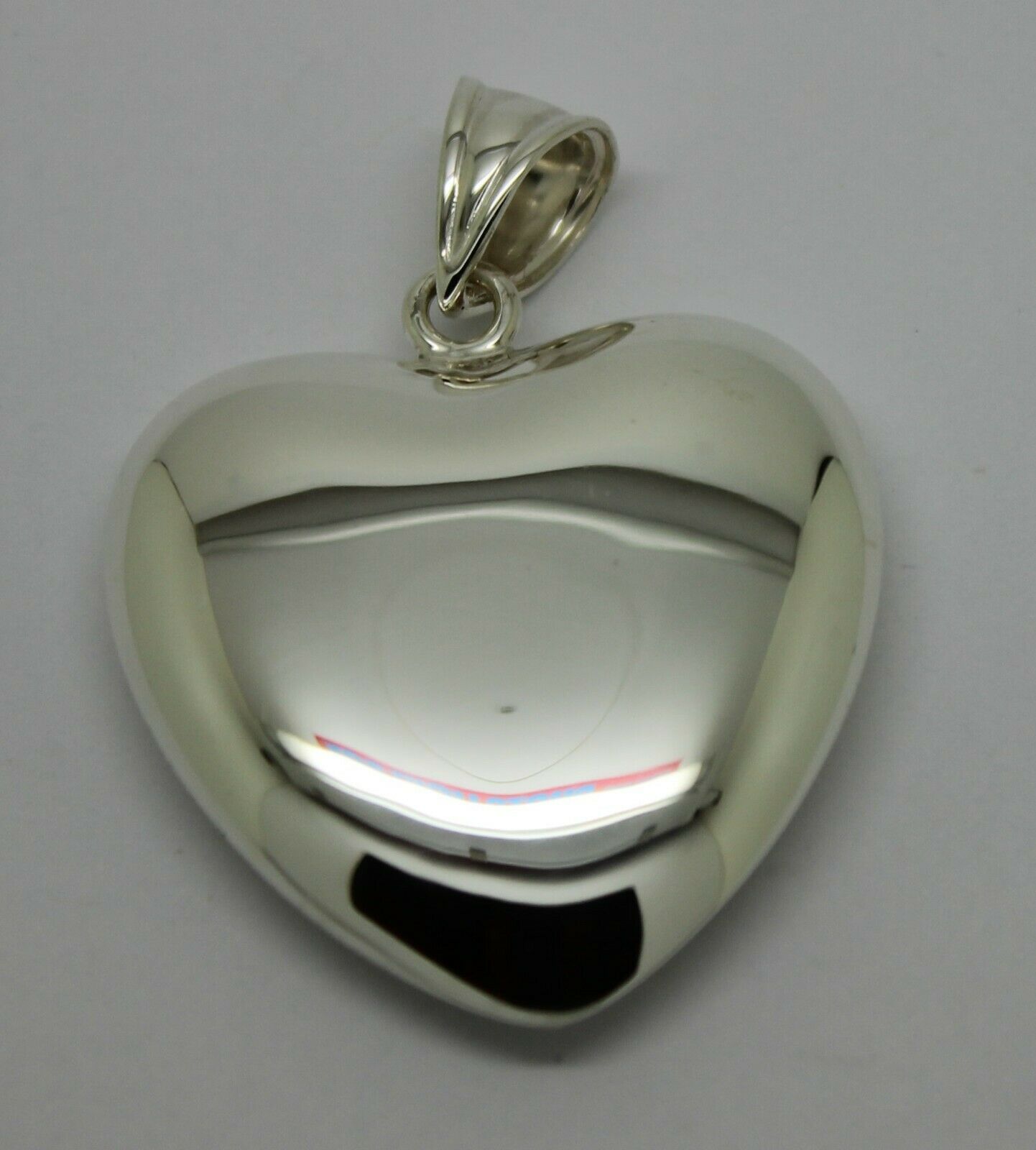 Genuine New Sterling Silver 925 Large Bubble Heart Pendant