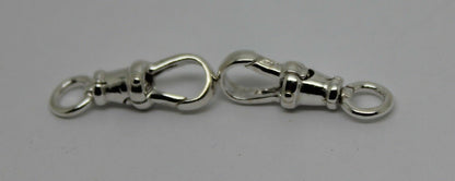 Genuine 2 X  New Solid Sterling Silver Albert Swivel Clasp 19mm