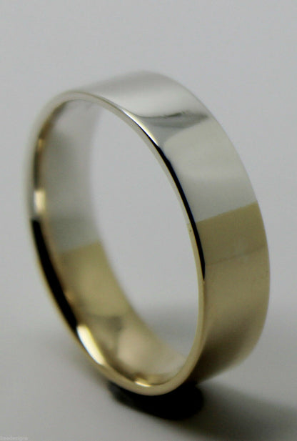 Kaedesigns New Genuine 9ct Yellow Gold Sterling Silver 8mm Band Ring Size S